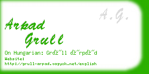arpad grull business card